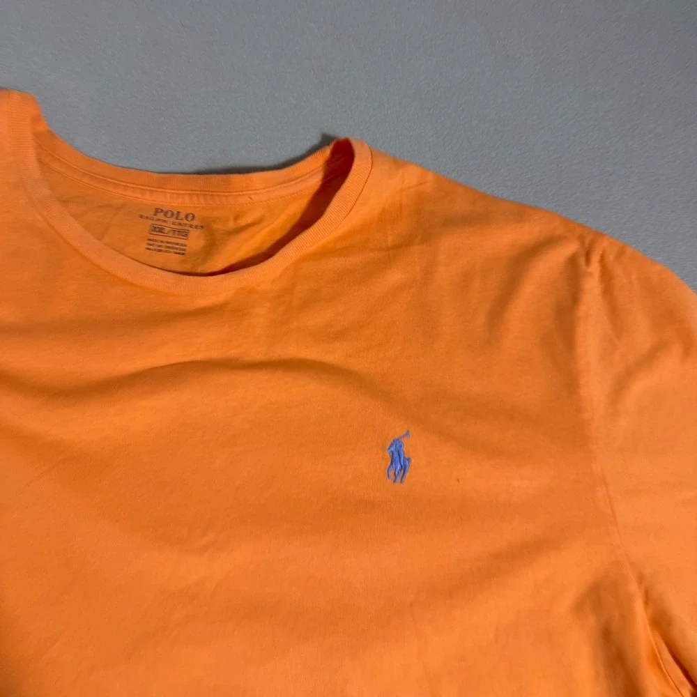 Polo Ralph Lauren Mens XXL Orange Short Sleeve Crewneck Pony Logo T-Shirt